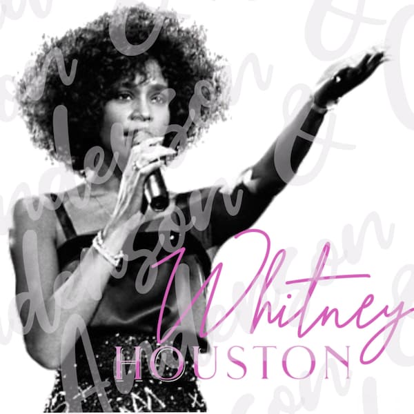 Whitney Houston PNG Sublimation