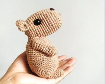 Capibara Bebé Patrón De Ganchillo PDF, Tutorial De Peluche Amigurumi Para Principiantes - Descarga Instantánea