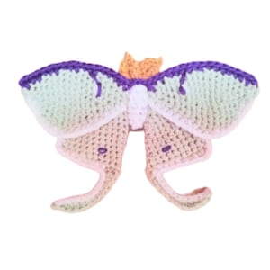 Luna Moth Amigurumi Pattern - Easy Digital Crochet PDF for Nature-Inspired Crafts, Enchanting Cottage Core Gift