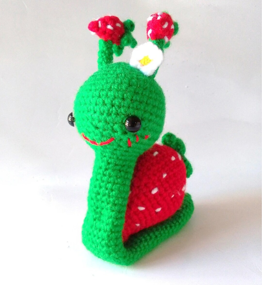 Strawberry Snail Plushie Crochet Pattern Etsy