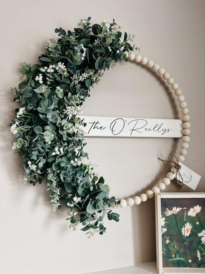 Front door wreath 18 beaded hoop wreath FREE SHIPPING image 3