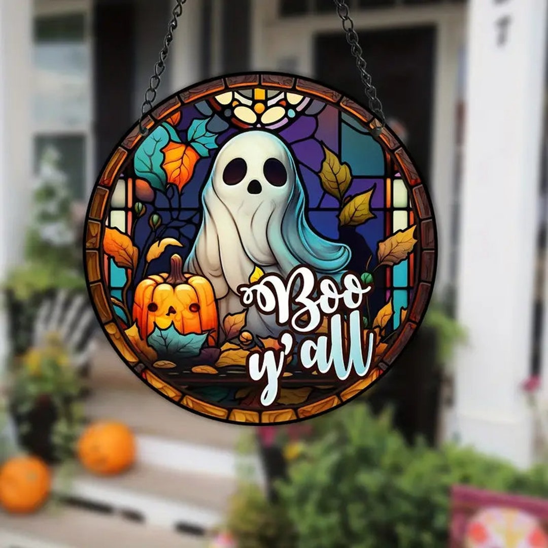 Halloween Ghost Window Hanging Ghost Suncatchers Ornaments Etsy