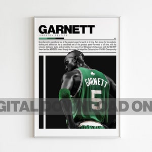 Kevin Garnett Digital Poster for Sports Fan Wall Art for Basketball Fans Modern Sports Decor for Bedroom & Office Digital Wall Art
