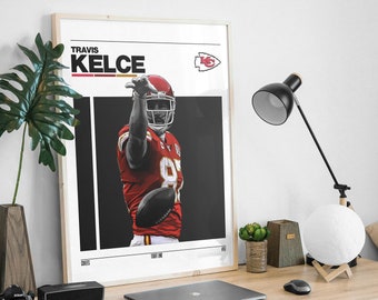 Digital Poster of Travis Kelce Poster for Sports Fan Wall Art for Football Fans Modern Sports Decor for Bedroom & Office Digital Wall Art