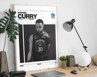 Digital Poster of Stephen Curry Poster for Sports Fan Wall Art for Basketball Fans Modern Sports Decor for Bedroom & Office Digital Wall Art