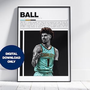 LaMelo Ball Digital Poster for Sports Fan Wall Art for Basketball Fans Modern Sports Decor for Bedroom & Office Digital Wall Art