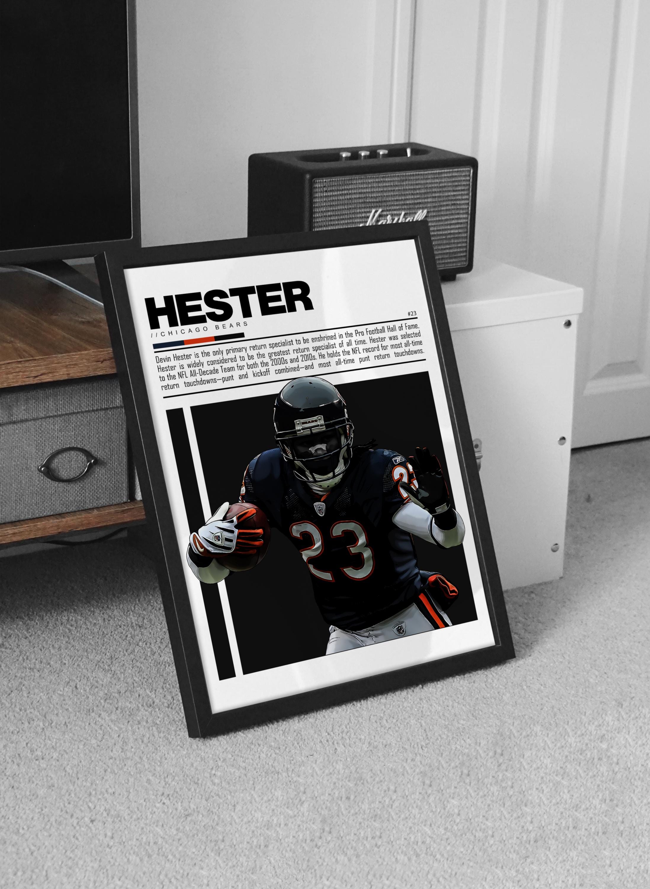 Devin Hester Digital Poster – Football Sports Wall Art, NFL Bedroom or ...