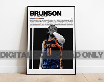 ジェイレン・ブランソン ニューヨーク・ニックス 直筆サイン入り写真