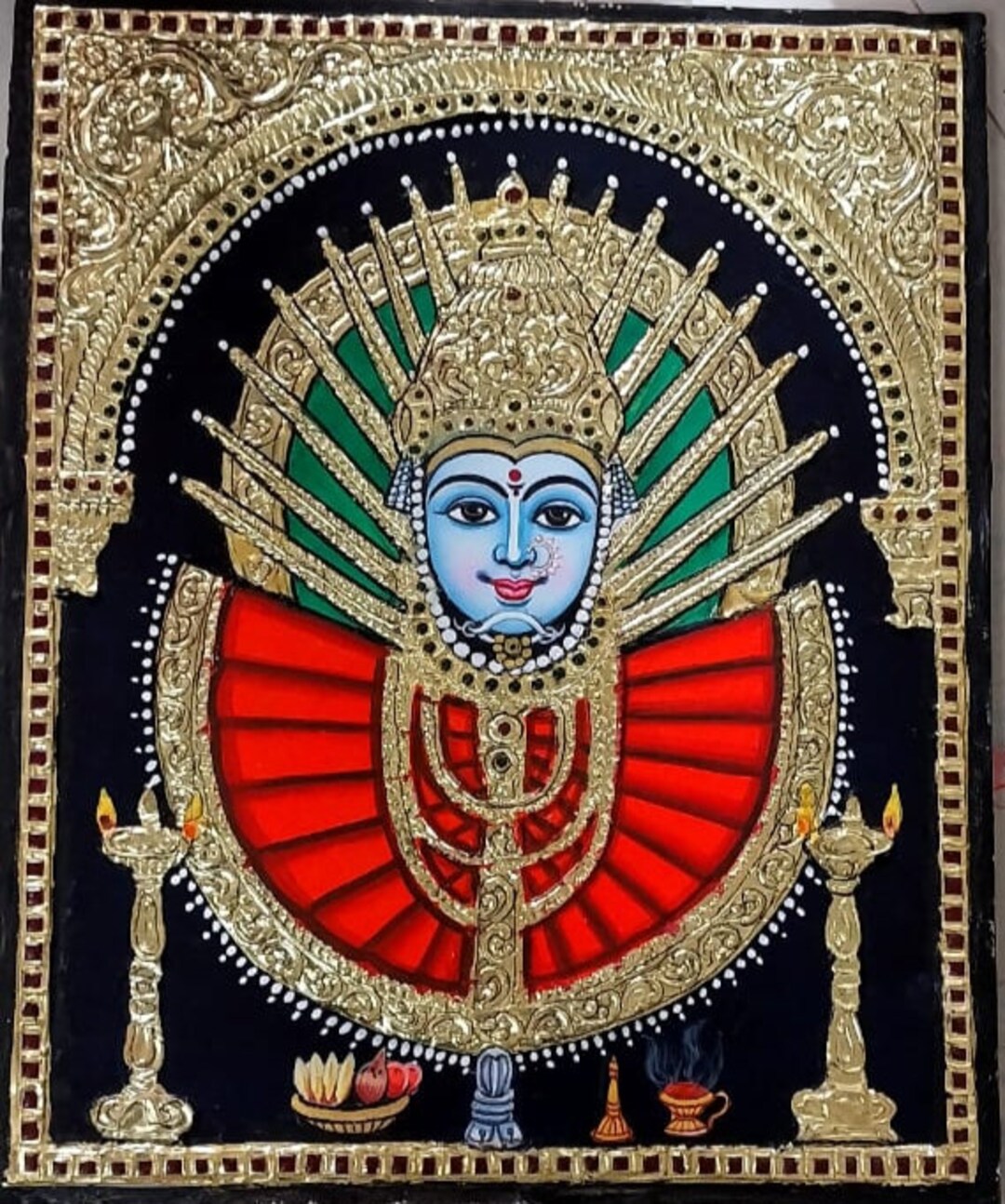 24k Gold Foil Tanjore Painting Etsy