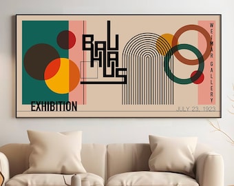 Affiche du Bauhaus, très grande affiche d'exposition du Bauhaus, oeuvre d'art mural, art abstrait, impression d'art sur papier de qualité musée - P11