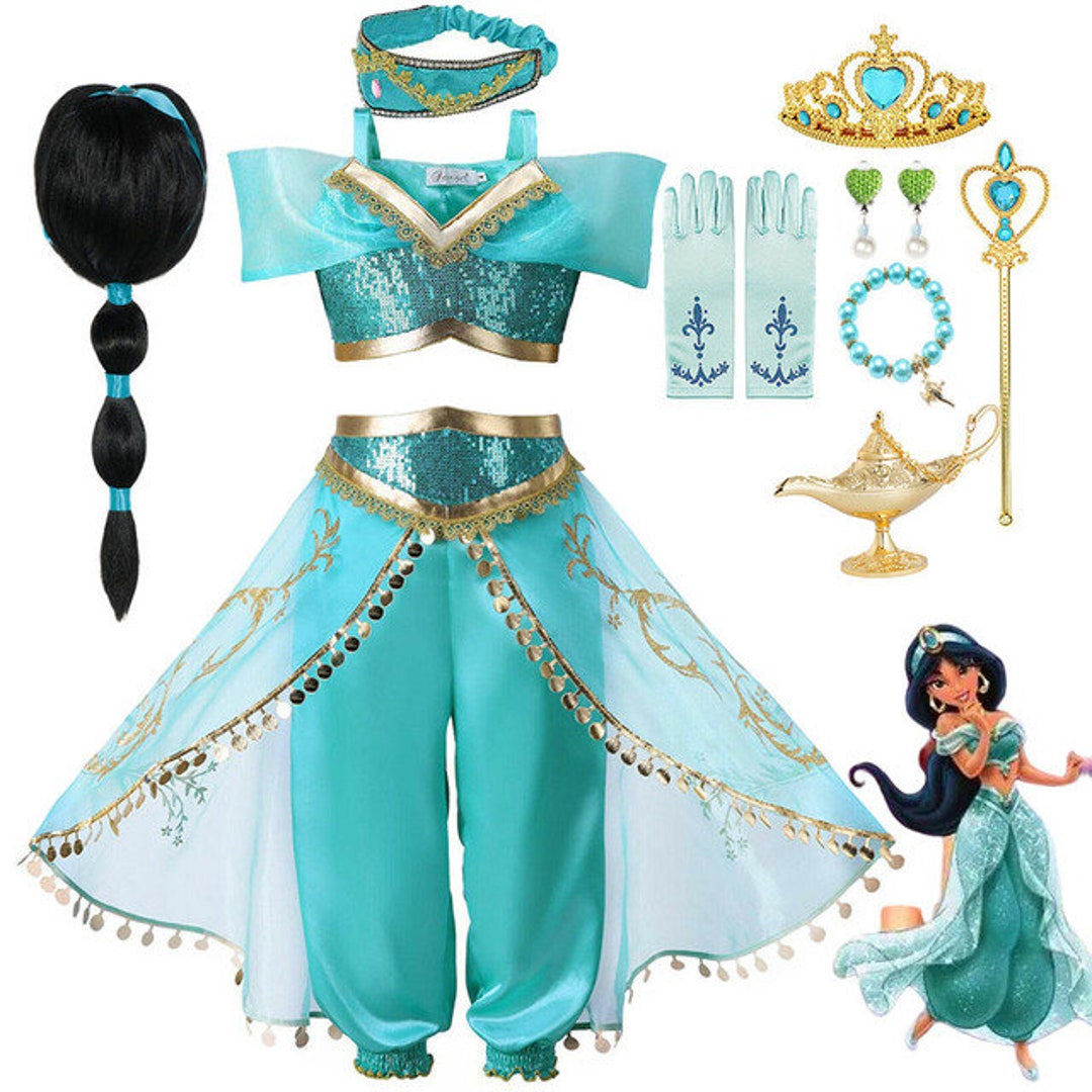 Princess Jasmine Dress Disney Dress up for Kids Disney Costume Etsy