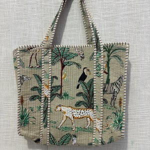 Cotton Shoulder Bags Animal Print Shopping Bags, Women Storage Bags, Travel Bags, Beach Wear Bags, Women Tote Bags, Cosmetic Bags,