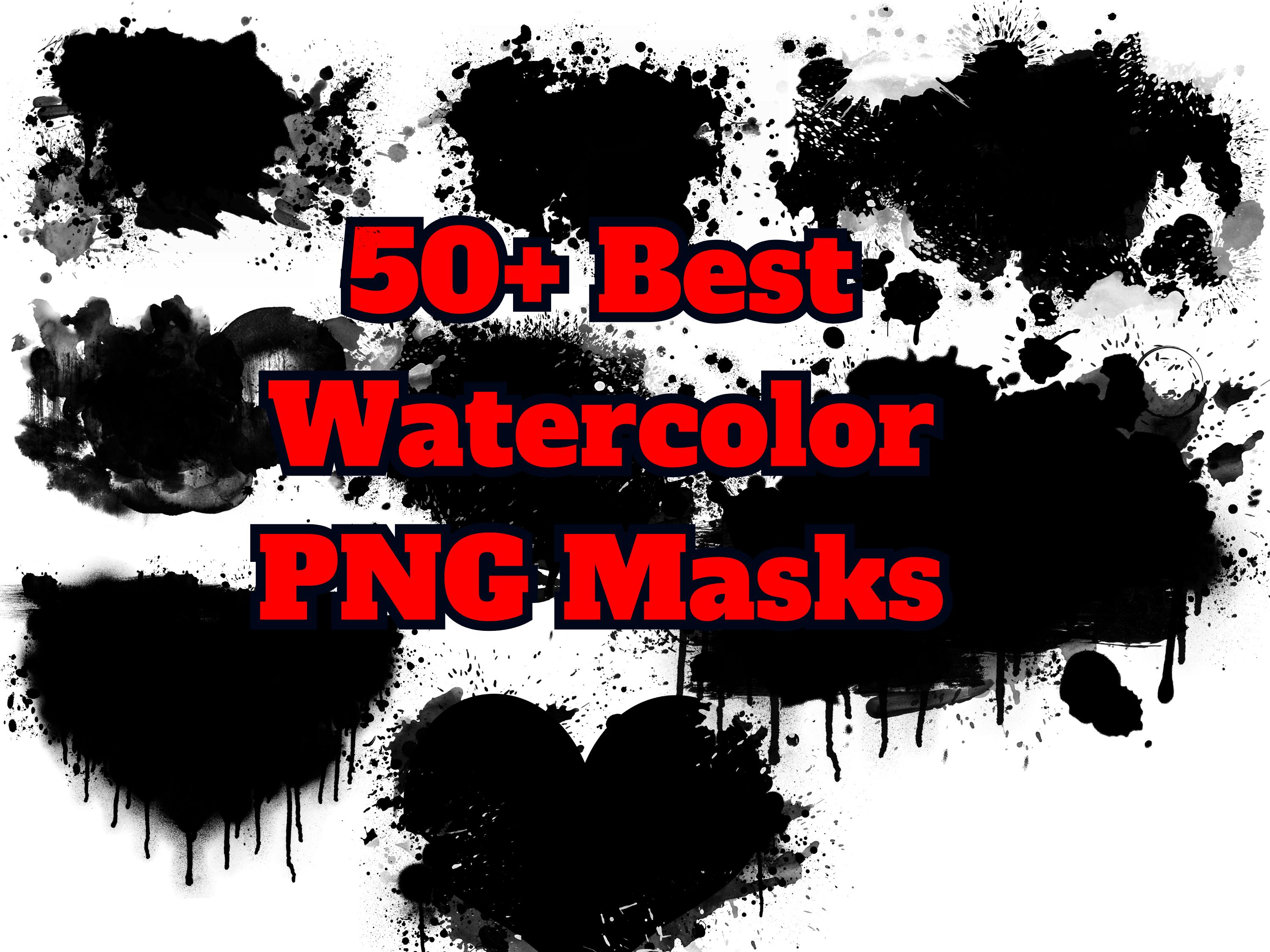 50+ Best Watercolor PNG Masks | Watercolor Overlay Textures | Digital ...