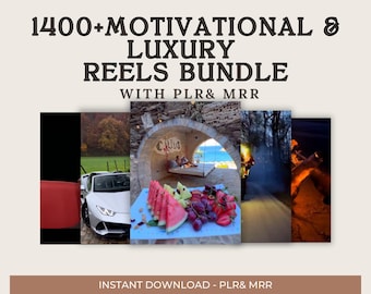 1400+ Viral Motivational & Luxury Reels Bundle With PLR+ MRR