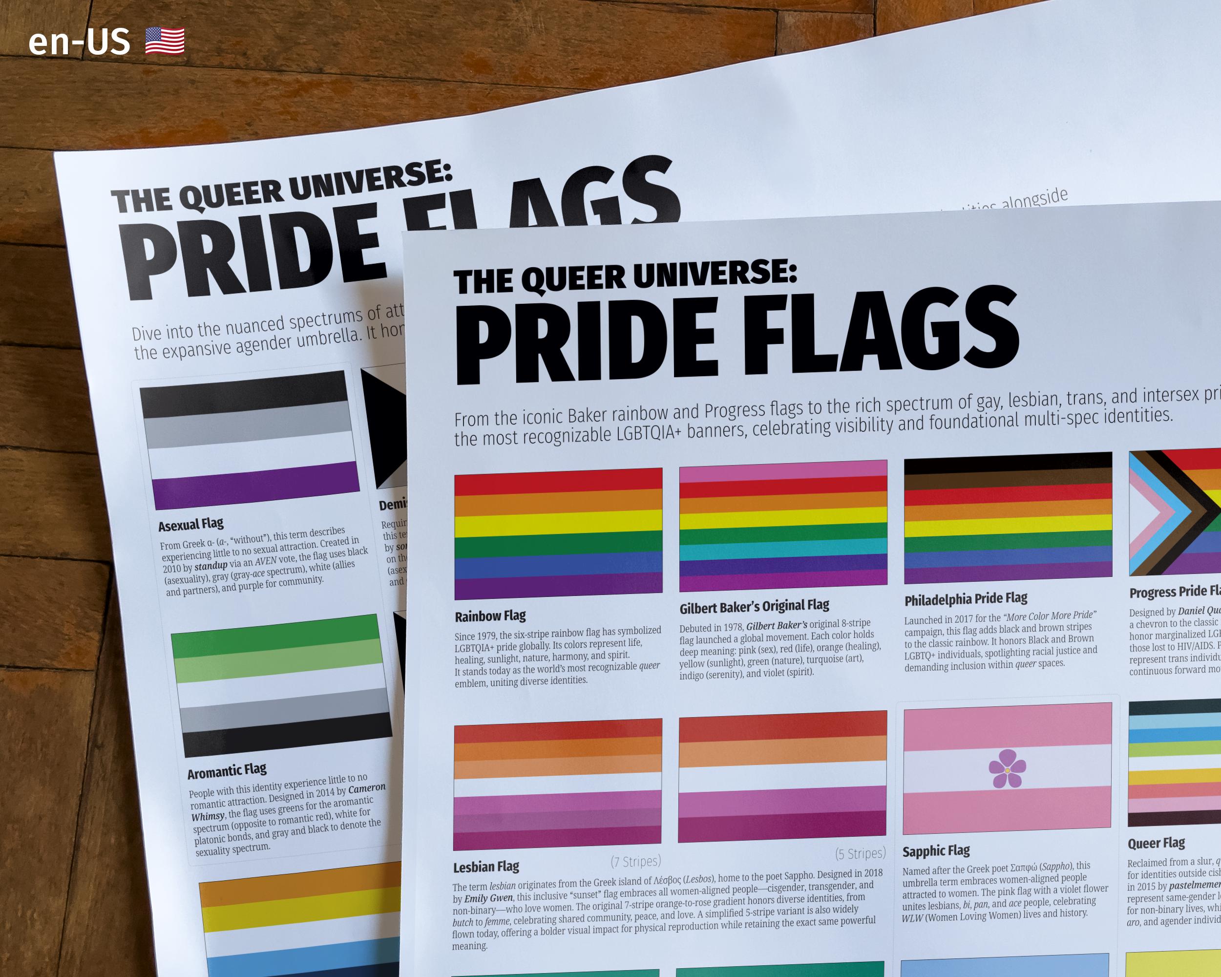 LGBTQIA+ Flags Poster Set: 60 Inclusive Pride Flags Wall Art, Vol. 1 - Etsy