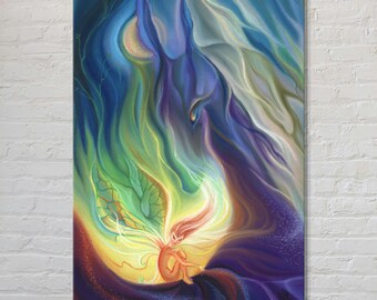 Pastel Horse Dream Canvas Print: Fantasy Art Reproduction