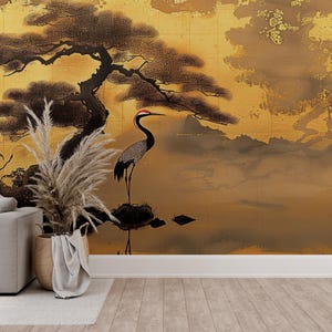 Ewige Ruhe: Panorama-Tapete, inspiriert von der japanischen Kunst