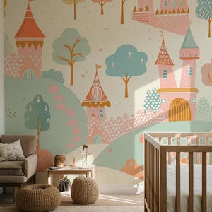 Papier Peint Mural 3D Paon, Fleurs Blanches Et Arbres – Déco Enfant Ou Salon