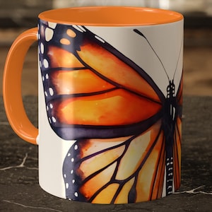 Monarch Butterfly mug, 11oz | Butterfly Mug | Butterfly Coffee Cup | Monarch Butterfly Lover Mug  | Monarch Butterfly Gift | Ceramic