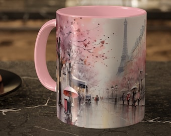 Paris mug, 11oz | #4 Paris watercolor series Eiffel Tower | Paris Lover Gift | Eiffel Tower mug | Paris Coffee Mug | Parisian Mug