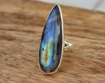 Labradorite Ring, Women Jewelry, 925 Sterling Silver Ring, Handmade Jewelry, Birthday Gift, Attractive Labradorite Ring For Gift