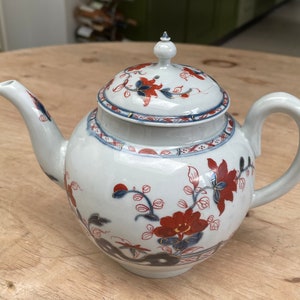 Rare Liverpool Imari Teapot 1756-60