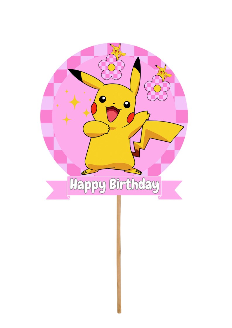 Printable Pikachu Pokemon Cake Topper - Etsy Australia