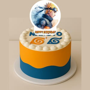 Naruto Cake Topper: Anime Birthday Party Decoration (PDF File)