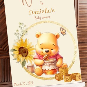 Winnie The Pooh Baby Shower Welcome Sign: Gender Neutral (Digital Download)