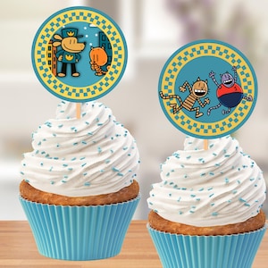 Dogman Cupcake Toppers: Printable Party Decorations (PDF File)