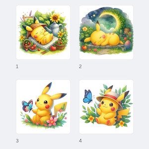 10 PNG cute Pikachu Transparent Png file for Sublimation 300Dpi invites High Resolution Png DTG Design Png Pika Pikachu Design