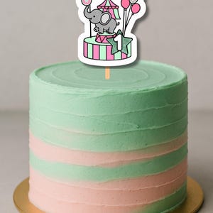 Décoration de gâteau de cirque personnalisée : fête d&#39;anniversaire de carnaval imprimable (fichier PDF)