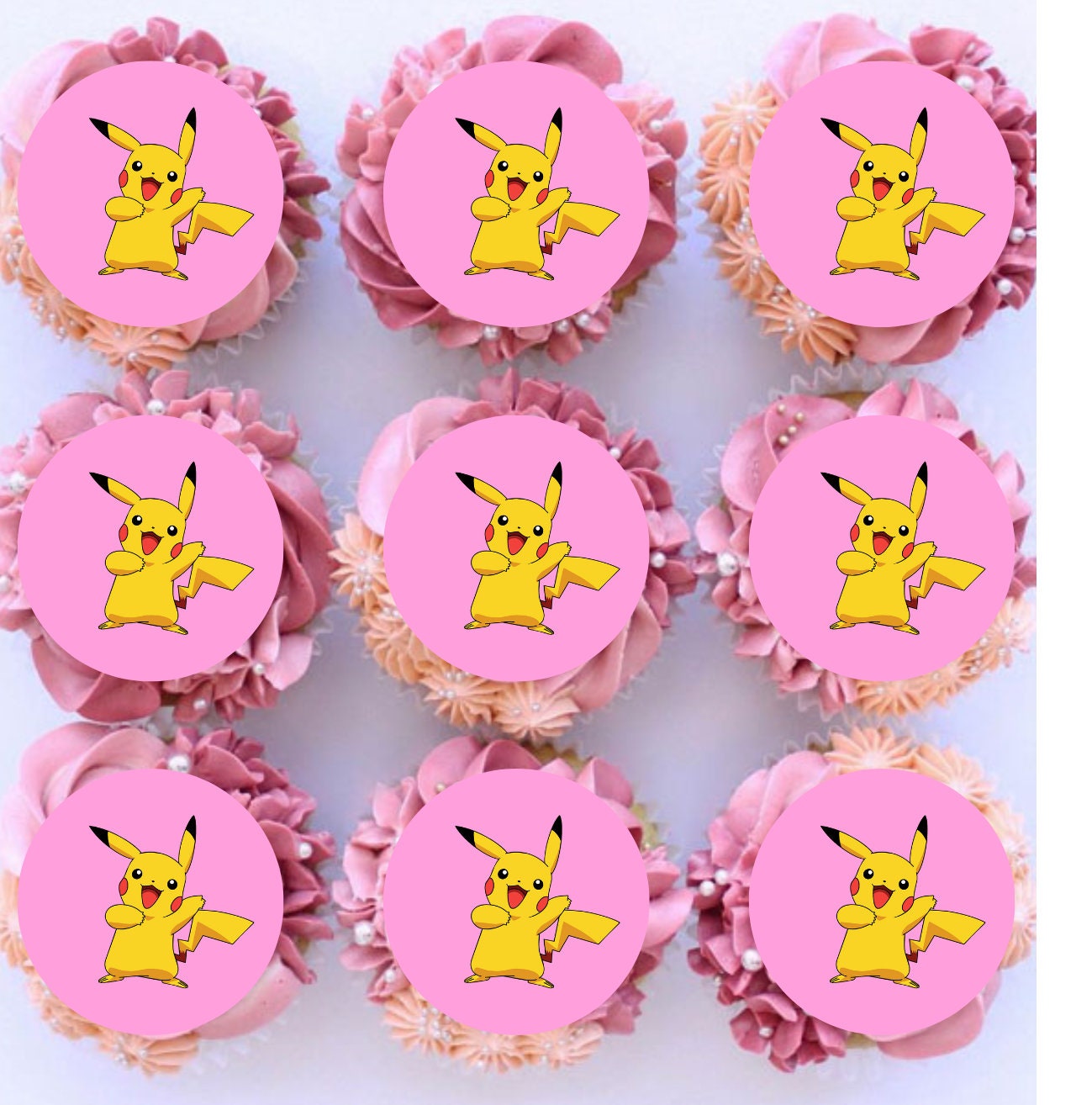 Pikachu Pokemon Printable Cupcake Toppers Etsy