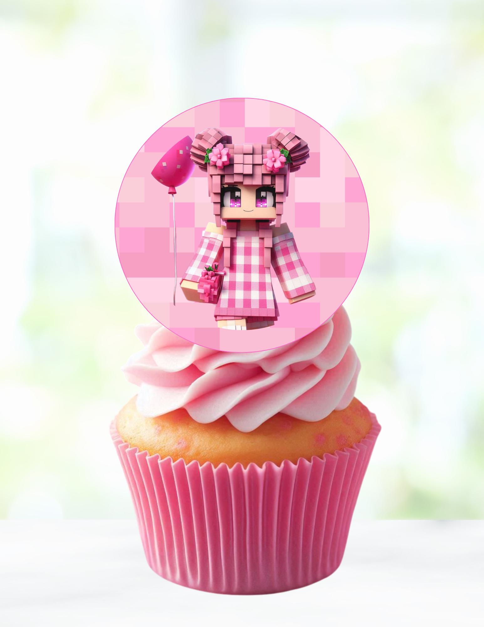 Pink Color Cupcake Toppers