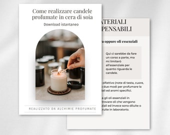 Guida per creare candele profumate. Download istantaneo e-book (italiano)