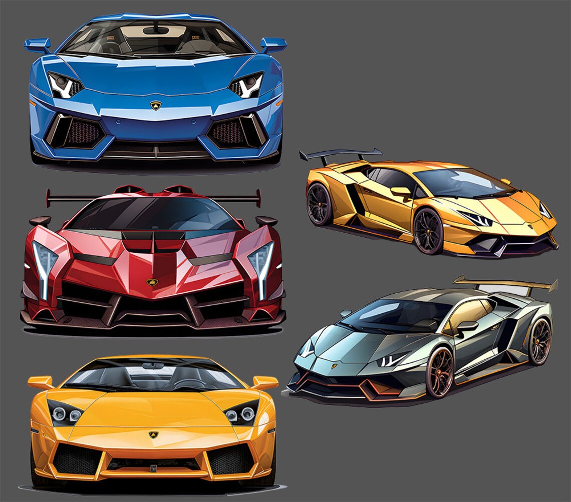 Illustrated Lamborghini Cliparts, Sportcars Lamborghini Clipart, Pngs ...