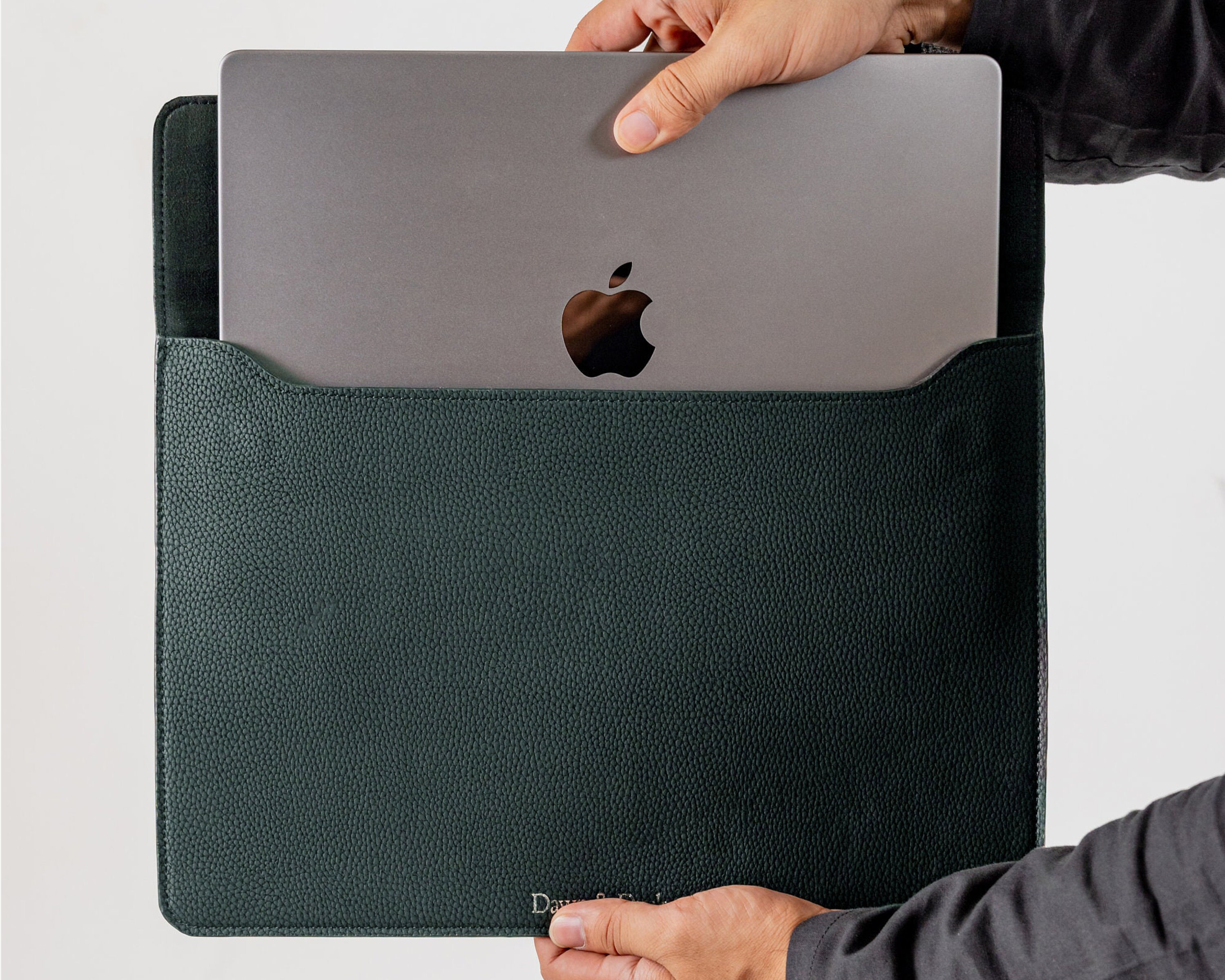 MacBook Leather Sleeve With Magnetic Closure Etsy