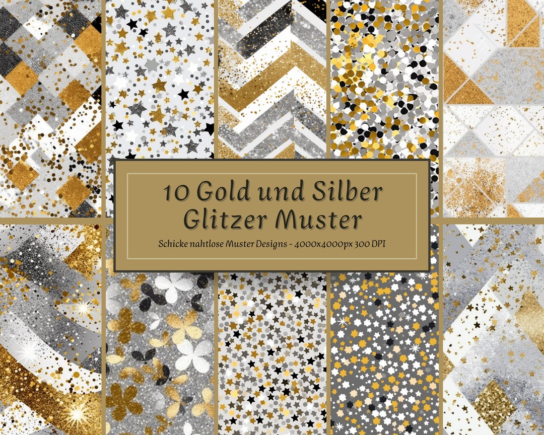 10-gold-und-silber-glitzer-pattern-edle-silber-muster-glitzer-muster