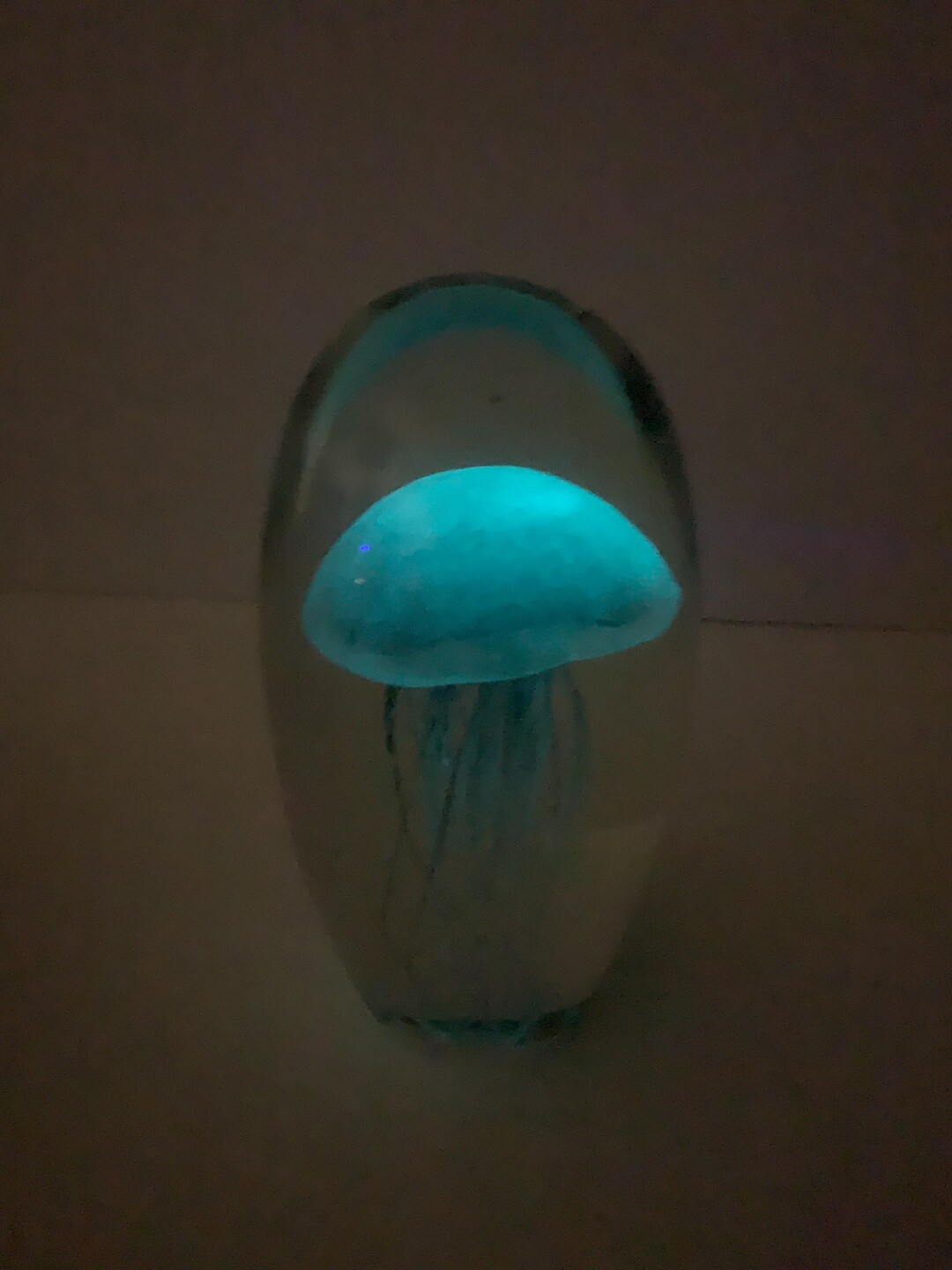 Dynasty Gallery Teal Turquoise Art Glass Jellyfish Paperweight Hand ...