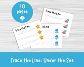 Ocean Tracing Worksheets: Preschool Line Tracing Activity (PDF)