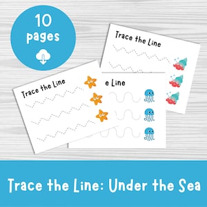 Ocean Tracing Worksheets: Preschool Line Tracing Activity (PDF)