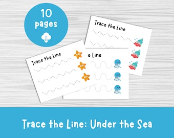 Ocean Tracing Worksheets: Preschool Line Tracing Activity (PDF)