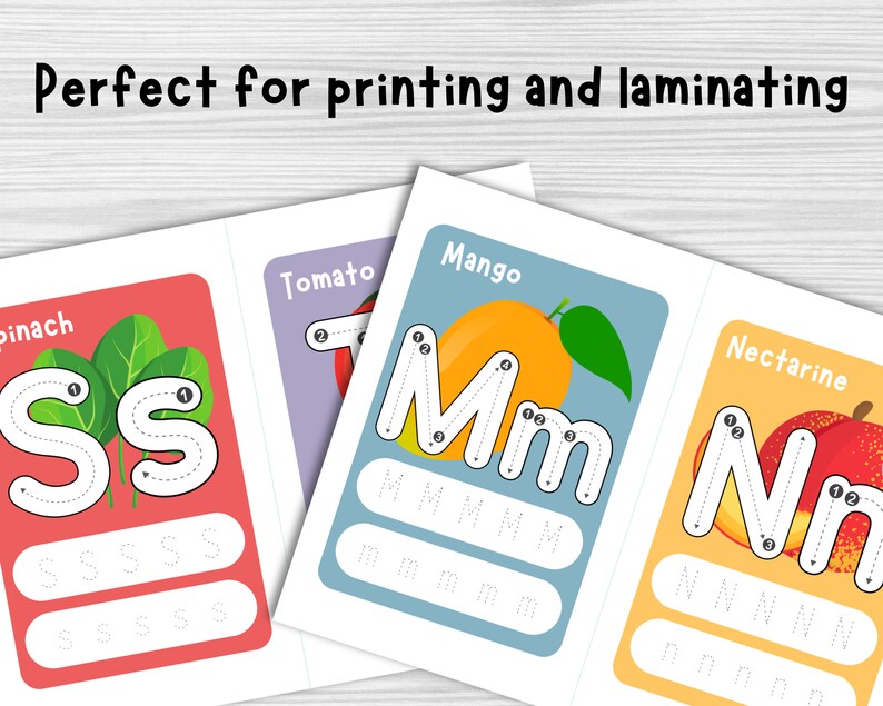 Printable Alphabet Tracing Cards, ABC Tracing, ABC Cards, Alphabet