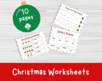 Set mit 10 Weihnachtsaktivitäten für Kinder | Pre-K Weihnachten Printables