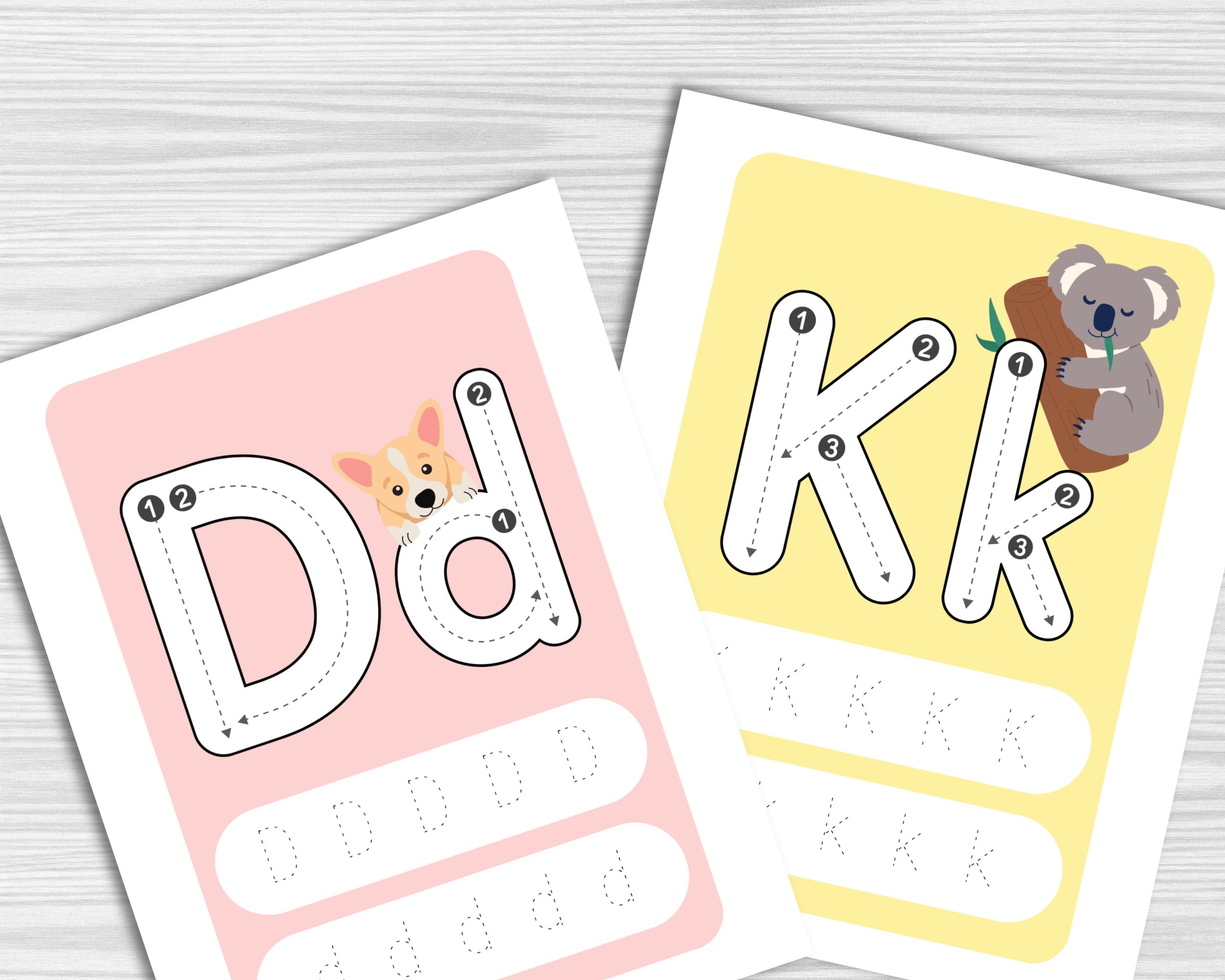 Printable alphabet tracing cards abc tracing abc cards alphabet