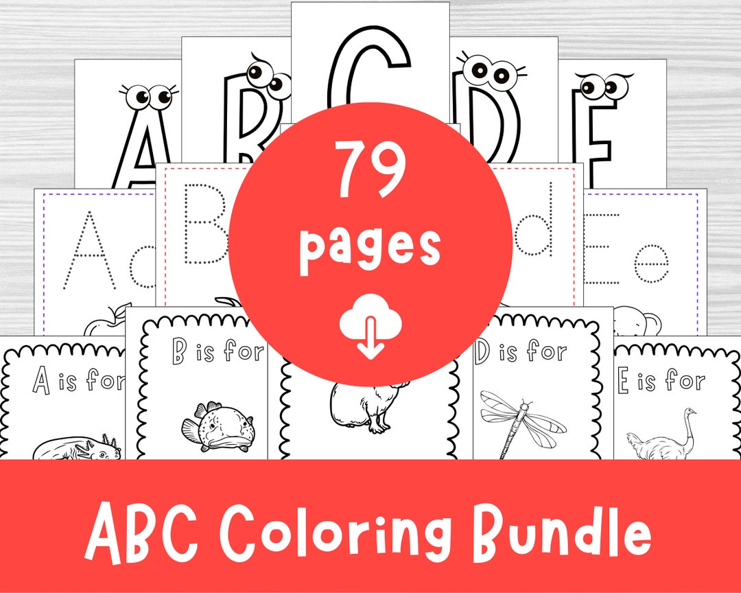 79 Alphabet Coloring Pages, ABC Coloring Pages, ABC Coloring Book