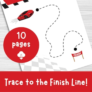 Car Tracing Worksheet: Preschool Activity (PDF Download)