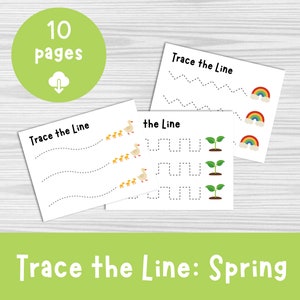 Spring Tracing Pages for Kids: Motor Skills Activity (PDF)