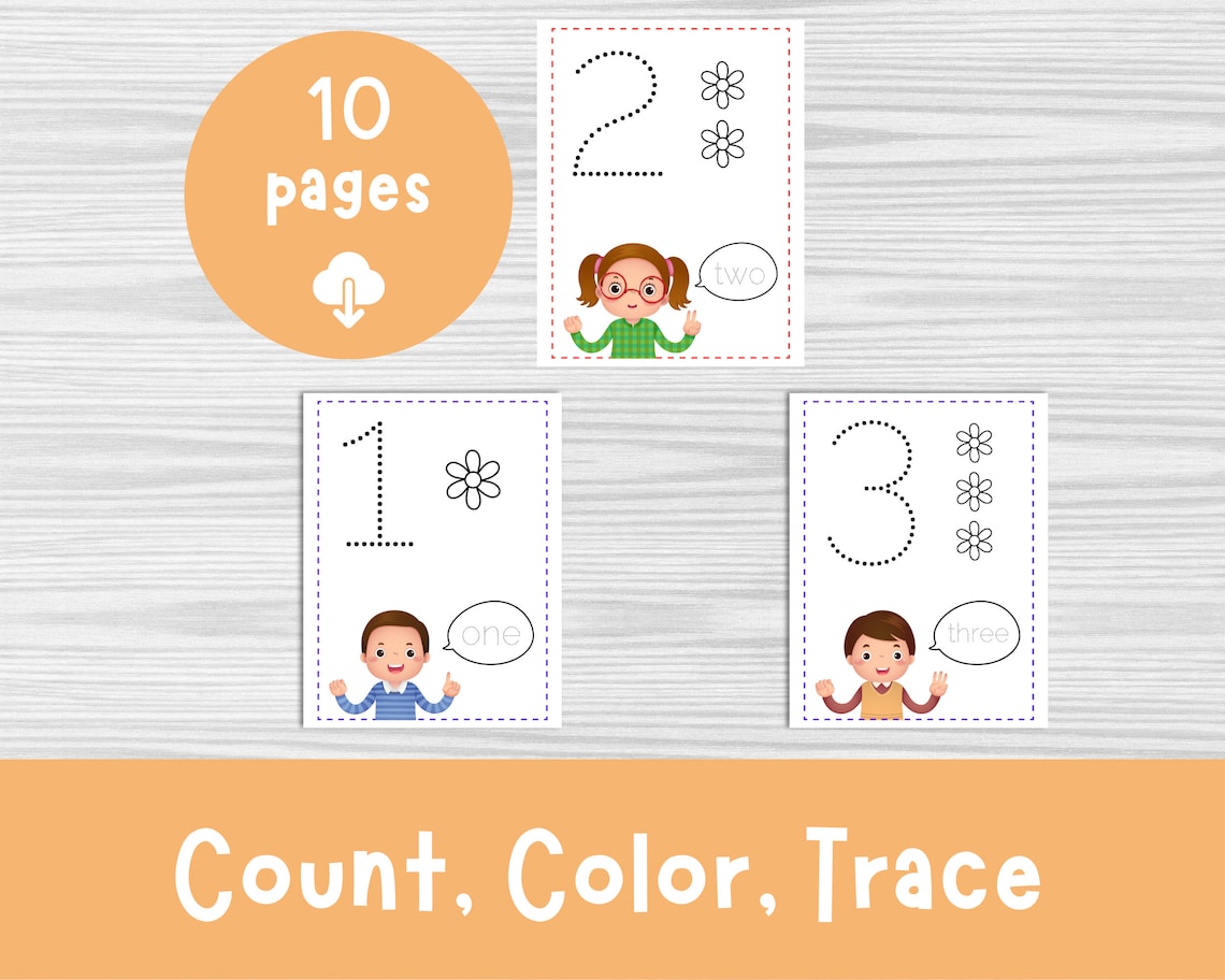 Number Tracing Worksheet, Number Tracing Practice, Number Tracing