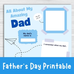 Father&#39;s Day Gift From Kids, Father&#39;s Day Gift from Son, Father&#39;s Day Gift from Daughter, Father&#39;s Day Printable, Father&#39;s Day Craft